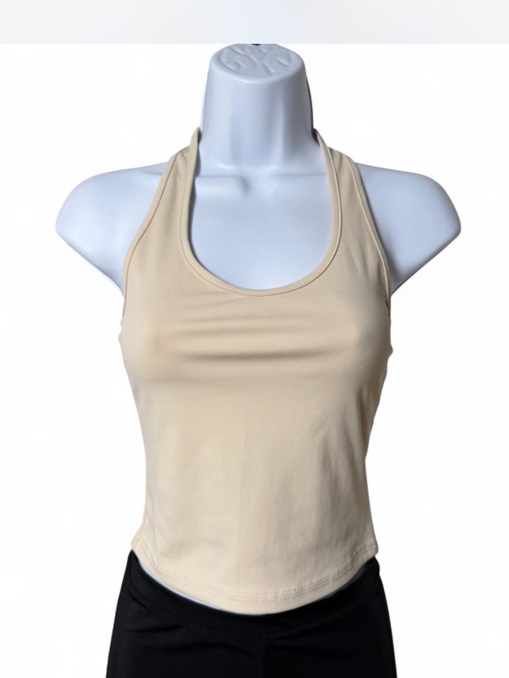 Beige / tan / cream halter neck XS